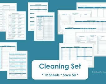 Cleaning Printables - Home Organisation - Household Binder - 14 sheets - Value Pack