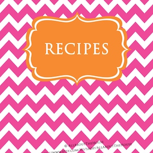 EDITABLE Recipe Binder Printables Recipe Sheet Recipe Card Recipes to Try Template PDF Editable Binder Cover Spine Favorite Recipes Preppy image 1