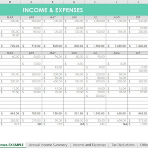 Etsy Seller Spreadsheets, shop management Tool, financial, tax reporting, profit and loss, income, expenses, spreadsheet, excel, google docs image 5