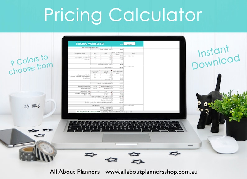 Pricing Calculator shop management Tool Etsy Sellers handmade image 1