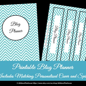 Blog Planner Printables Chevron Blog Management Organisation Household Binder 30 sheets Value Pack image 2