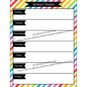 Planner Insert Weekly Meal Planning Printable Rainbow 6.5 x 8.5 for Erin Condren, Plum Paper, Inkwell Press, Emily Ley, Day Designer etc. image 3