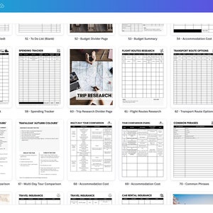 Travel Itinerary Template travel planner vacation trip hotel bookings day tours daily packing list fully editable & customisable in Canva image 5