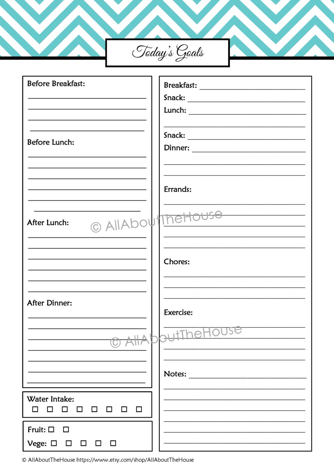 LIGHT BLUE Health and Fitness Printables Workout Printables - Etsy