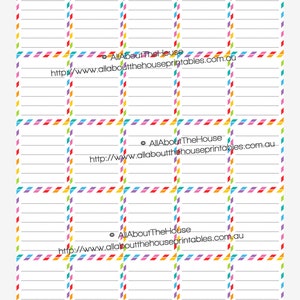 Erin Condren Planner Stickers Printable Full Box Rainbow Decorate Lined & Unlined Can also use with Plum Paper or any other planner image 2