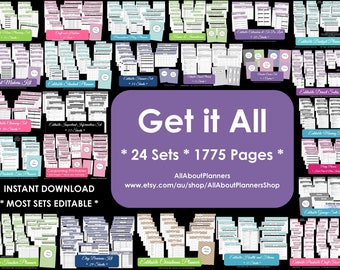 Household Binder Printables GET IT ALL Home Binder Cover Organisation Family Day Planner Pdf Printable Chevron Editable Diy 2026 2027 etc.