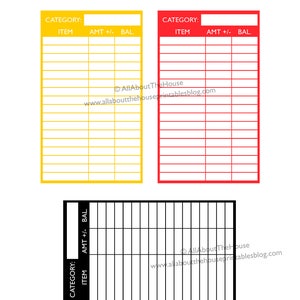 Cash envelope budgeting printable color coded expense category finance tracking money management savings tracker INSTANT DOWNLOAD image 3