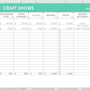 Etsy Seller Spreadsheets, shop management Tool, financial, tax reporting, profit and loss, income, expenses, spreadsheet, excel, google docs image 1
