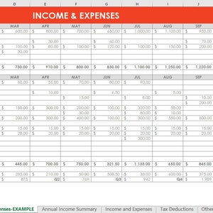 Etsy Seller Spreadsheets, shop management Tool, financial, tax reporting, profit and loss, income, expenses, spreadsheet, excel, google docs image 6