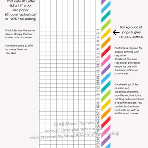 MAMBI Half Sheet Printable Planner Insert Classic Size Refill to Do ...