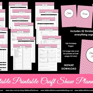 Craft Show Planner, trade show, market, handmade, creative business, entrepreneur, holiday, direct sales, booth, stall, DIY, printable image 3