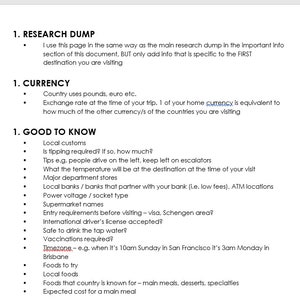 Travel Itinerary Planning organizer microsoft word template multi-destination countries trip city planner month week fully editable custom image 4