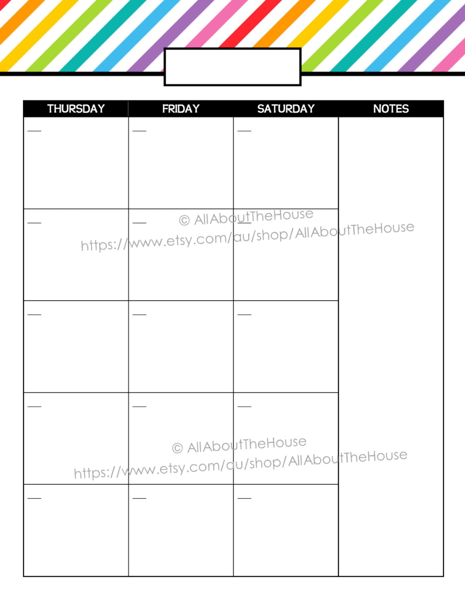Printable Calendar 2 Page Monthly Calendar Printable Rainbow - Etsy