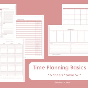 Time Planning Printables Time Planning Basics Household Binder 5 sheets Value Pack image 1