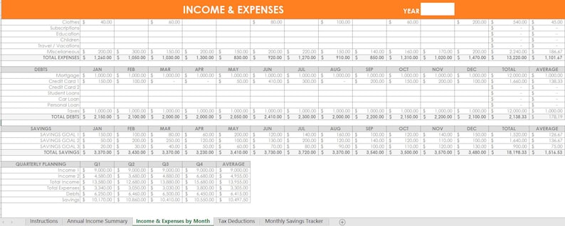 Personal budgeting excel spreadsheets income expenses tracking finance spending family actual vs. budget monthly google docs home planner image 2