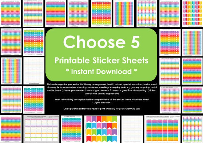 Direct Sales Planner Party Stickers Printable Rainbow Planner made for Erin Condren ECLP Plum Paper kikki k ect image 3