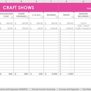 Etsy Seller Spreadsheets, shop management Tool, financial, tax reporting, profit and loss, income, expenses, spreadsheet, excel, google docs image 1