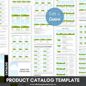 Canva Catalogue template line sheet template wholesale price list catalog sales sheet linesheet small business editable template order form