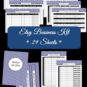 GREY Etsy Business Planner Printables Work At Home Planner Online Business Printables Household Binder 29 sheets Value Pack image 3