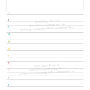 Daily planner editable printable pdf insert refill to do quarterly goals overview future log US letter size resize a5 half junior set 2 image 5