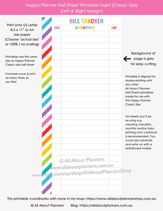 Bill Tracker refills