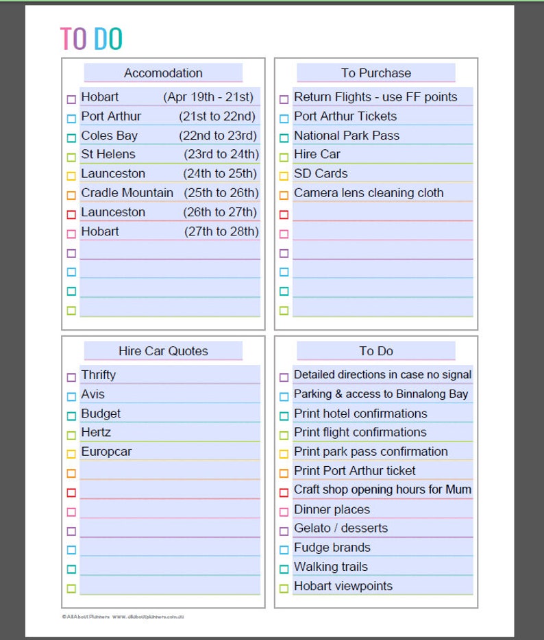 Anything list printable editable to do checklist cleaning shopping school grocery project planner rainbow letter size can resize page size image 2