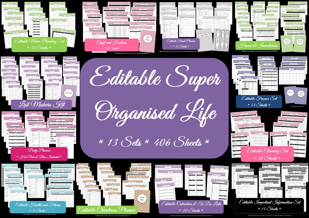 EDITABLE Household Binder Printables Home Binder Cover Organisation ...