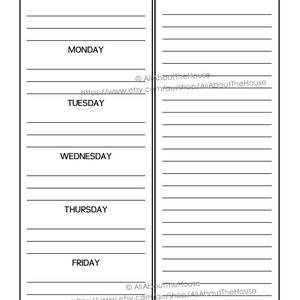 Printable Planner daily planner weekly planner calendar diary PDF Editable day Agenda academic Add On Letter rainbow to do list 2016 2017 image 3