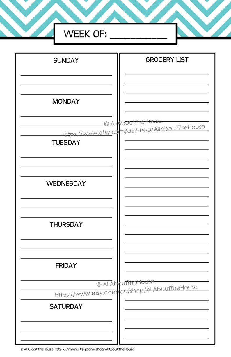 Printable Planner daily planner weekly planner calendar diary PDF Editable day Agenda academic Add On Letter rainbow to do list 2016 2017 image 3