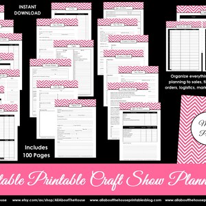 Craft Show Planner, trade show, market, handmade, creative business, entrepreneur, holiday, direct sales, booth, stall, DIY, printable image 2