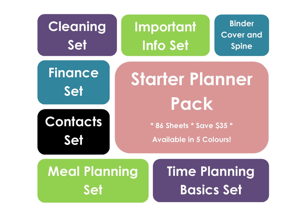 Household Binder Starter Planner Pack Printables - Home Organisation ...