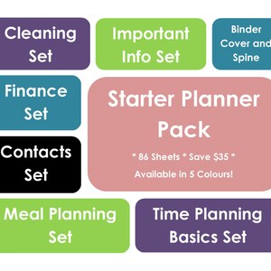 Household Binder Starter Planner Pack Printables - Home Organisation - 86 sheets - Super Value Pack