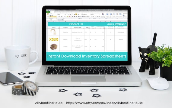 inventory spreadsheet etsy seller tool shop management supplies