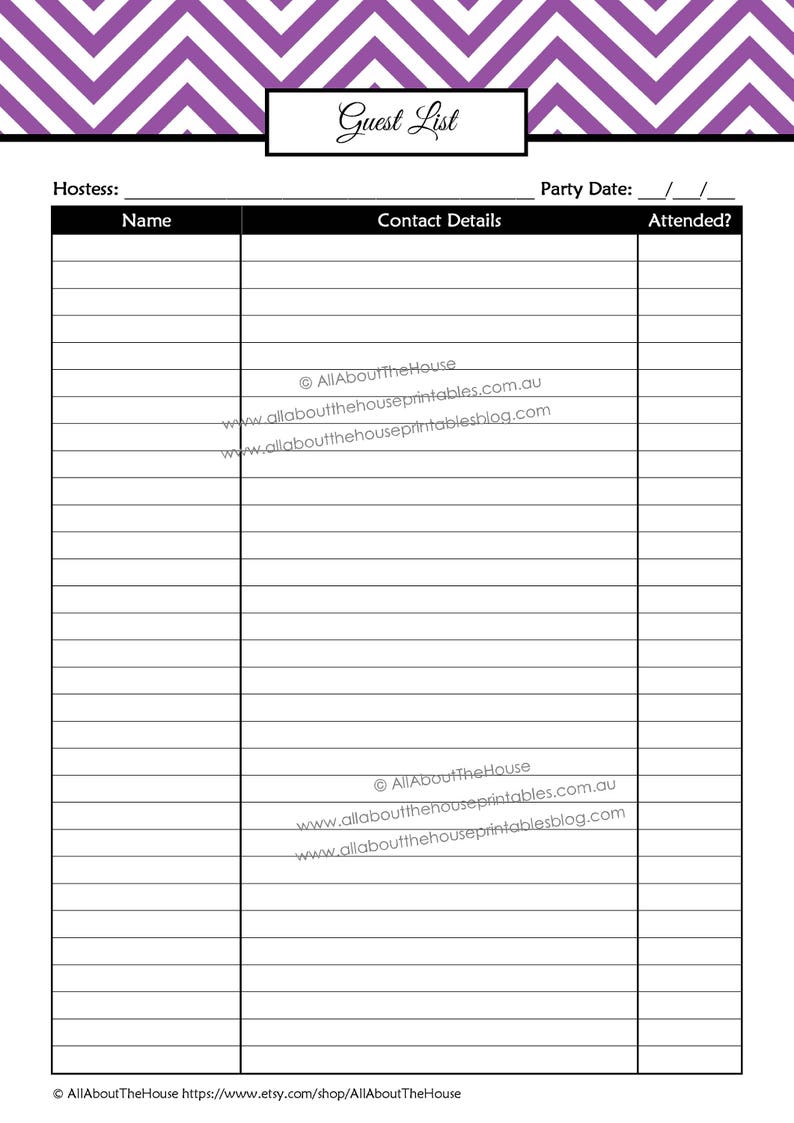 Direct Sales Party Checklist Planner Editable Business Planner | Etsy ...