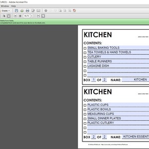 EDITABLE Moving Box Labels Planner Checklist Binder Printable Chevron Organize Home Binder Cover Divider Door Hanger Template Countdown PDF image 4