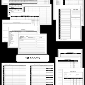 Etsy Business Planner Printables Work At Home Mom, online Business, ebook, worksheet, workbook, Household Binder, organizer, form, template image 2