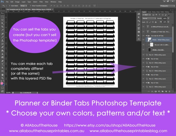 printable planner tab template for planners household binder daily