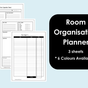 Planificador de organización de salas imprimibles - Artesanía/Hobby/BRICOLAJE - Planificador de proyectos - Número de producto 284