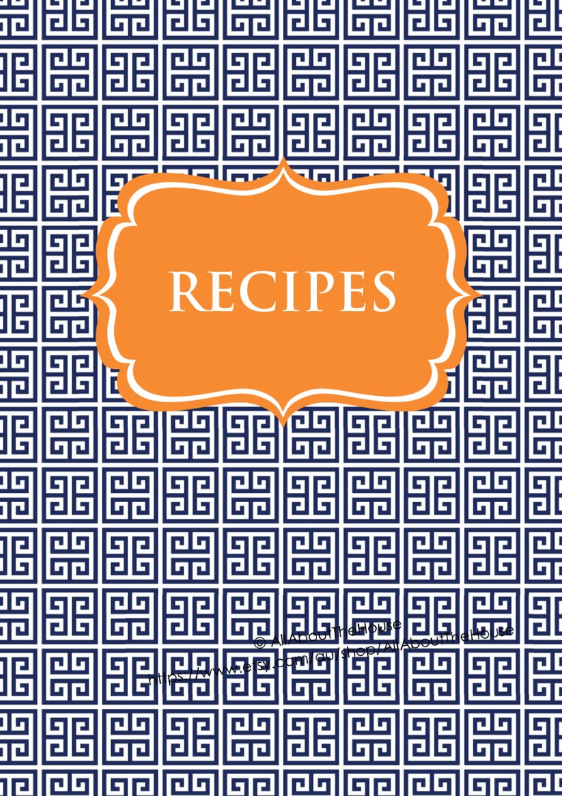 EDITABLE Recipe Binder Printables Recipe Sheet Recipe Card | Etsy
