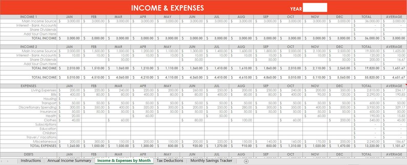 Personal budgeting excel spreadsheets income expenses tracking finance spending family actual vs. budget monthly google docs home planner image 2