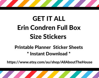 get it all erin condren full box size Planner Stickers or use with any planner functional rainbow icon hydrate checklist to do routine habit