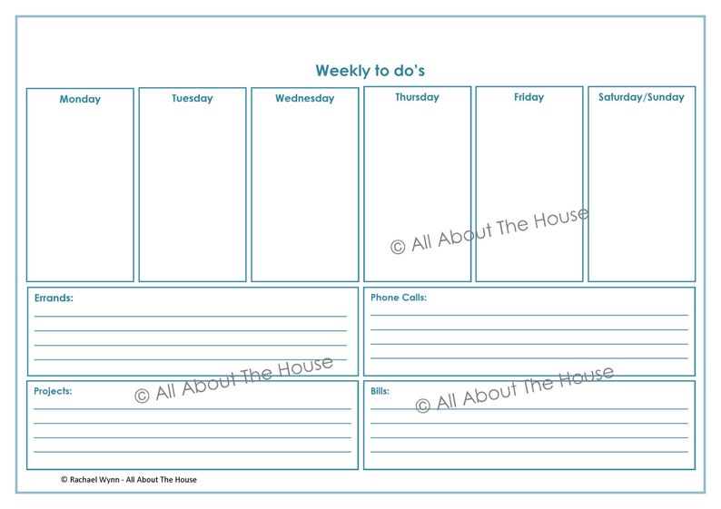 Time Planning Printables Time Planning Basics Household Binder 5 sheets Value Pack image 4