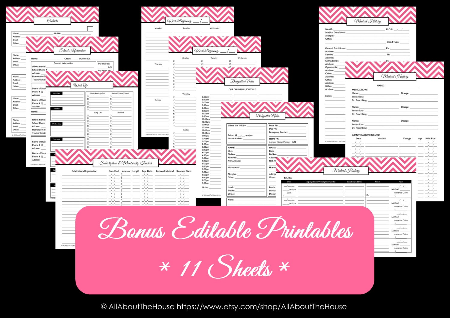 Household Binder Printables Home Binder Cover Organisation Family ...