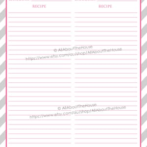Free printable recipe binder templates grey - kjaexclusive