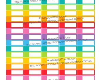 Pegatinas de planificador de citas en blanco Calendario imprimible Organizar 1.5 "w x 0.5" hecho para Erin Condren ECLP Plum Paper cualquier planificador OL012