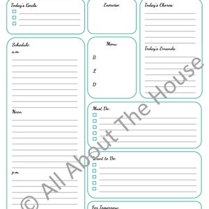 MULTICOLOURED Printable Daily Planners Time Management 7 sheets Product Number 93 INSTANT DOWNLOAD image 2
