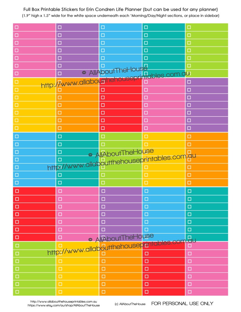 Checklist Planner Stickers Printable Calendar To Do Tasks image 1