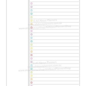 Notes page printable planner insert refill bullet journal graph lined checklist cornell US letter size can resize to a4 a5 personal size image 5