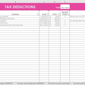 Etsy Seller Spreadsheets, shop management Tool, financial, tax reporting, profit and loss, income, expenses, spreadsheet, excel, google docs image 5