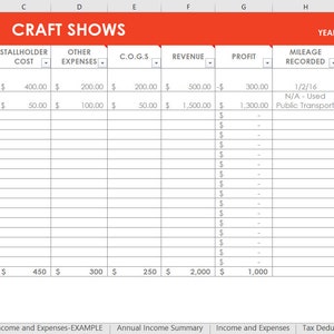 Etsy Seller Spreadsheets, shop management Tool, financial, tax reporting, profit and loss, income, expenses, spreadsheet, excel, google docs image 4